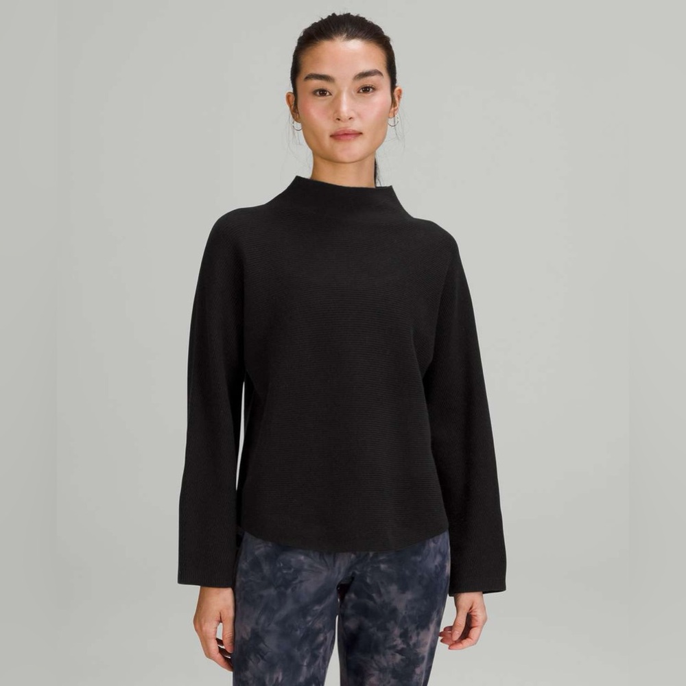 Lululemon Boxy Cotton-Blend Sweater - Black (Size XS/S)